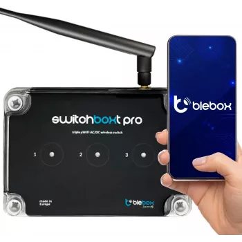 BLEBOX switchBoxT PRO Interruttore smart Wi-Fi con sensore di temperatura