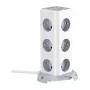 BlitzWolf BW-EC3 Ciabatta verticale con 12 prese, 4 porte USB, cavo da 2 m, spina EU