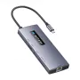BlitzWolf BW-NEW TH8 adattatore hub USB-C 10-in-1 con HDMI 4K, 3x USB 3.0, 2x USB 2.0, Gigabit Ethernet, 100W PD, lettore schede SD/TF, Space Gray