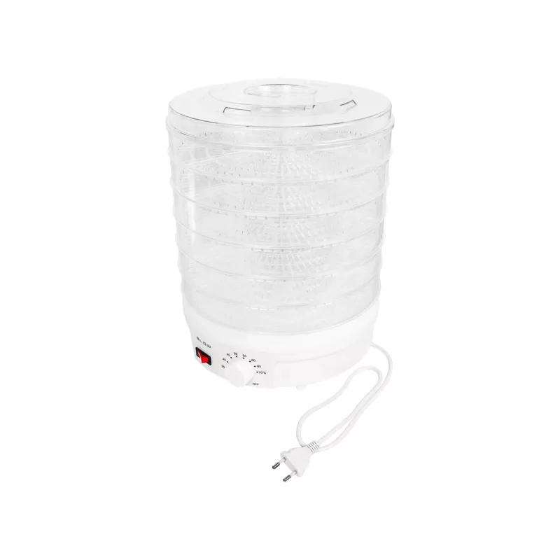 BLO Essiccatore per funghi, verdure e frutta 500W FD-01 con 5 ripiani, temperatura regolabile 35-70°C