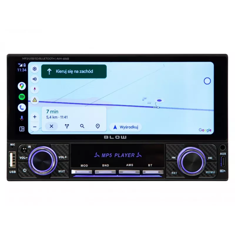 BLOW AVH-686B RDS autoradio MP3/USB/Micro SD/Bluetooth