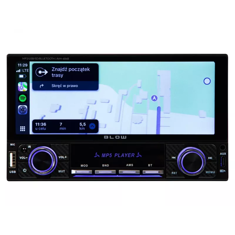 BLOW AVH-686B RDS autoradio MP3/USB/Micro SD/Bluetooth