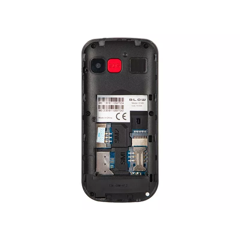 BLOW Cellulare per anziani nero con supporto S18D