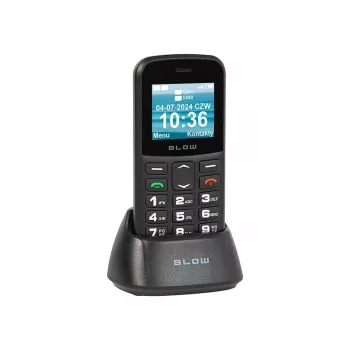 BLOW Cellulare per anziani nero con supporto S18D