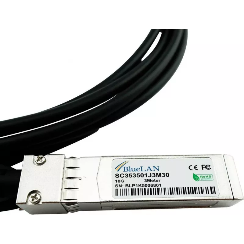 BlueLAN 10GBASE-CR SFP+ a SFP+ Direct Attach passivo, cavo da 1,5m, compatibile con Huawei SFP+STACK-CU1M5