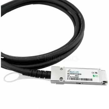 BLUELAN 40G-DACP-QSFP1M-BL Cavo Direct Attach Copper QSFP+ 40G compatibile Extreme Networks, 40GBASE-CR4, 1m, Twinax passivo, PVC