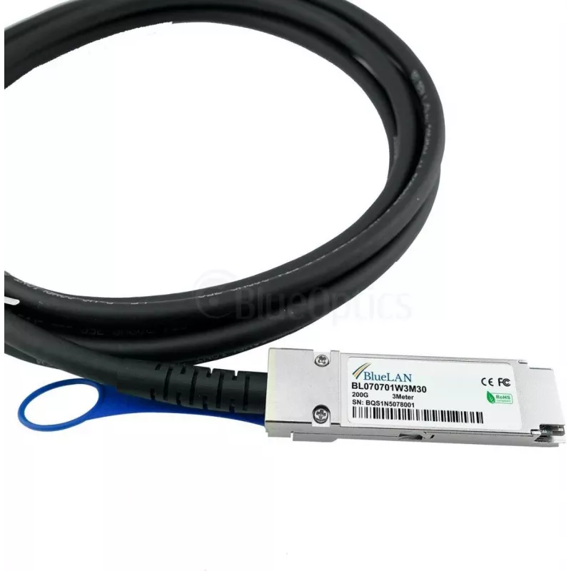 BLUELAN BlueOptics BL070701W3M30-BL cavo DAC InfiniBand HDR QSFP56 3m arancione