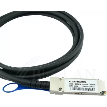 BLUELAN cavo Direct Attach QSFP56 Mellanox MCP1650-H00AE30 compatibile, 200GBASE-CR4, InfiniBand, 30AWG, 0,5 metri (MCP1650-H00AE30-BL)
