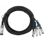 BlueOptics Dell EMC compatibile DAC-QSFP28-4SFP28-25G-BL Cavo Direct Attach Breakout passivo 100GBASE-CR4 QSFP28 a 4x25GBASE-CR SFP28, 5m, AWG26