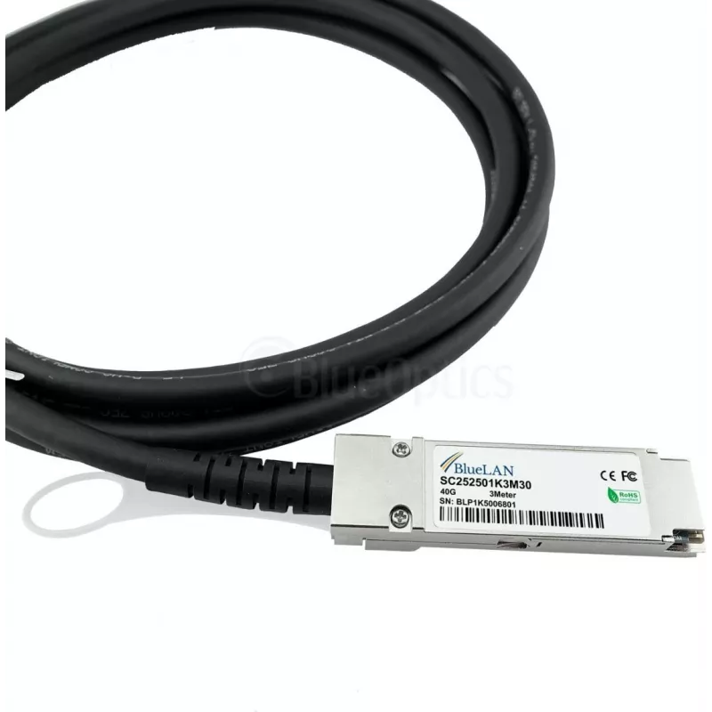 BlueOptics MikroTik Q+DA0003 Cavo Direct Attach QSFP BlueLAN compatibile, 40GBASE-CR4, 30AWG, 3m