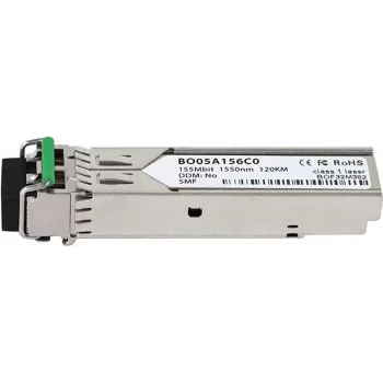BlueOptics Ricetrasmettitore SFP, LC-Duplex, 100BASE-ZX, fibra singlemode, 1550nm, 120KM, 0°C/+70°C (BO05A156C0-BO)