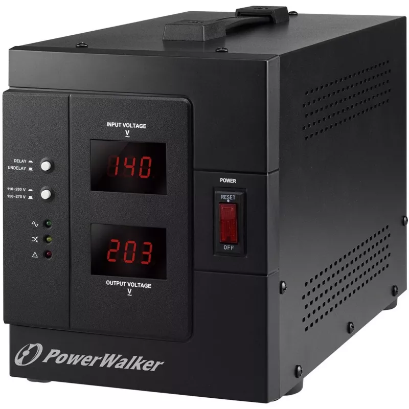 Regolatore automatico di tensione BlueWalker PowerWalker AVR 3000 SIV FR 3000VA/2400W, 230V, 4x presa francese, nero