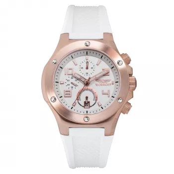 BOBROFF BF1002M25 Orologio unisex al quarzo analogico 43mm Acciaio inossidabile Quadrante nero Cinturino in pelle