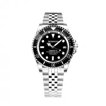 BOBROFF MAN BF0001-BFSTJ Orologio analogico al quarzo 44mm quadrante nero cinturino in pelle vera