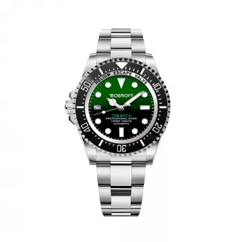 BOBROFF MAN BF0002i orologio da polso analogico al quarzo 42mm quadrante nero cinturino in pelle