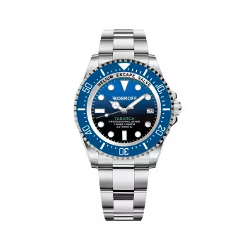BOBROFF MAN BF0003ba Orologio analogico al quarzo 42mm quadrante nero cinturino in pelle