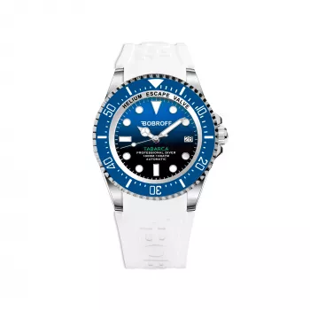 BOBROFF MAN BF0003baBFSTB 42mm orologio analogico al quarzo quadrante nero cinturino in pelle