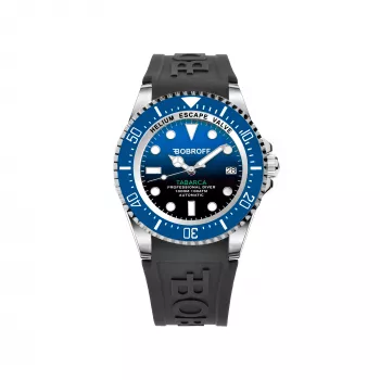 BOBROFF MAN BF0003baBFSTN orologio analogico al quarzo 42mm acciaio inox quadrante nero cinturino in pelle