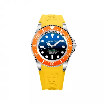 BOBROFF MAN BF0003bnBFSTA Orologio da polso al quarzo 44mm cassa in acciaio inox cinturino in pelle marrone