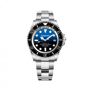 BOBROFF MAN BF0003J1 orologio analogico al quarzo 44mm quadrante nero cinturino in pelle
