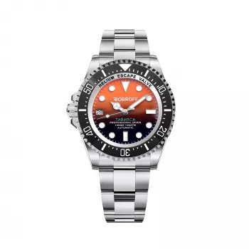 BOBROFF MAN BF0004i 42mm orologio analogico al quarzo quadrante nero cinturino in pelle