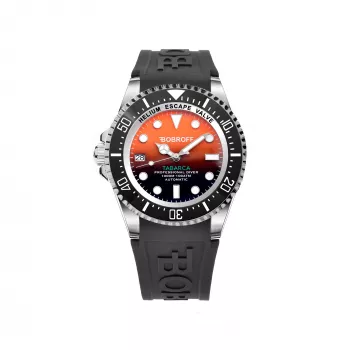 BOBROFF MAN BF0004i-BFSTN 42mm orologio analogico al quarzo quadrante nero cinturino in pelle