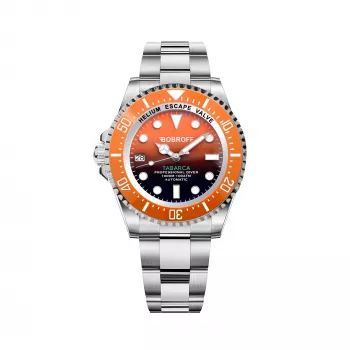 BOBROFF MAN BF0004ibn 42mm Orologio uomo al quarzo analogico Cassa in acciaio inox Cinturino in pelle marrone
