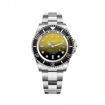 BOBROFF MAN BF0008 orologio analogico al quarzo 44mm acciaio quadrante nero cinturino in pelle