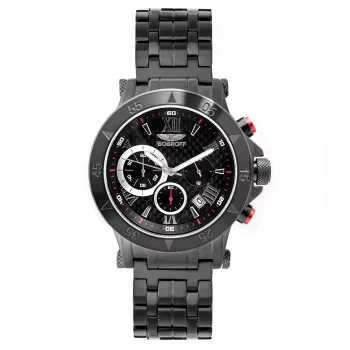 BOBROFF MAN BF1001M41M 44mm orologio al quarzo in acciaio inox