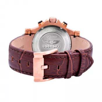 BOBROFF MAN BF1001M65 orologio analogico al quarzo 44mm quadrante nero cinturino in pelle