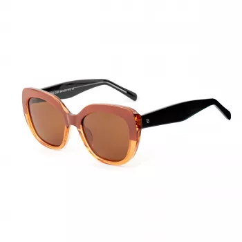 BOBROFF occhiali da sole donna BFG0001-C4P - montatura in plastica rettangolare, lenti in policarbonato grigie UV400, 54/20/149 mm