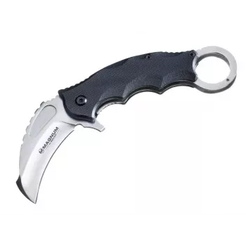 Boker Magnum Alpha Kilo coltello pieghevole lama drop-point in acciaio 440A manico G-10 linerlock
