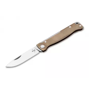 Boker Plus Atlas Brass Coltello pieghevole lama D2 Frame Lock EDC
