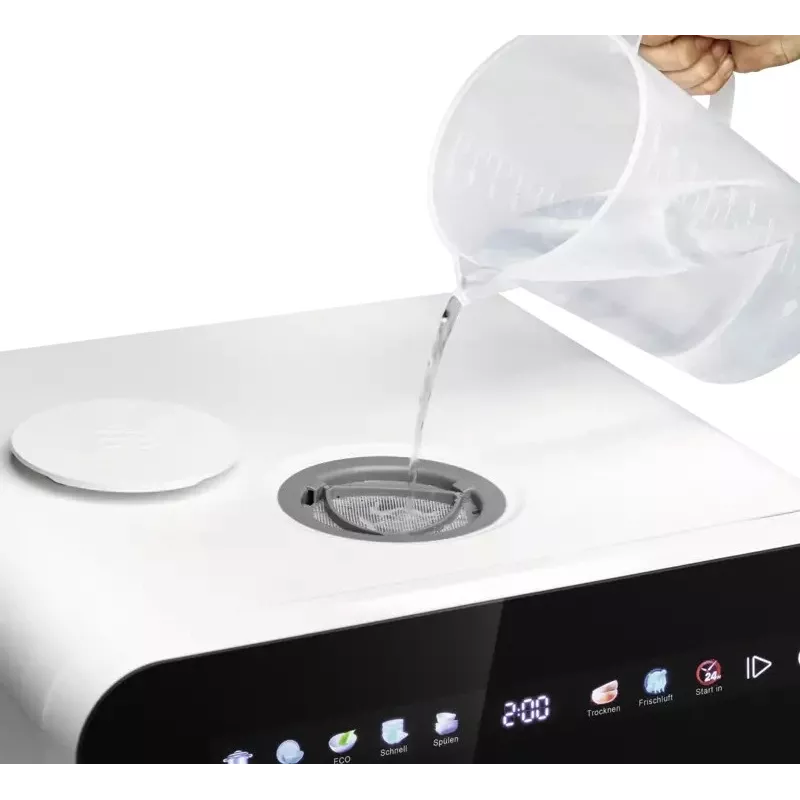 Bomann TSG 5702 lavastoviglie da tavolo bianca con serbatoio acqua 5L, 2 coperti, 6 programmi, classe energetica F