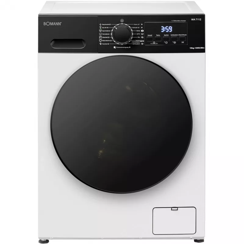 BOMANN WA 7112 Piastra per waffle, bianco/nero