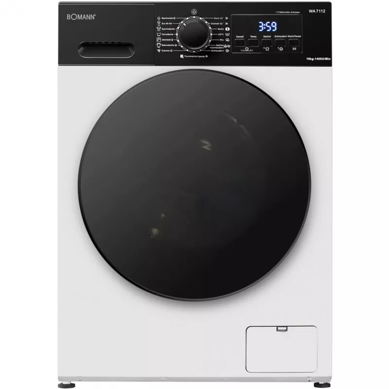 BOMANN WA 7112 Piastra per waffle, bianco/nero
