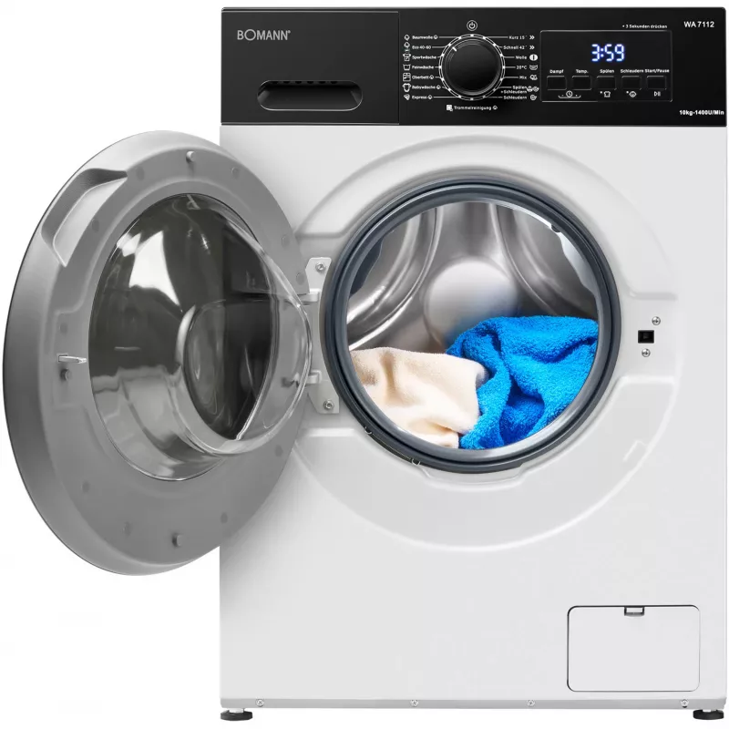 BOMANN WA 7112 Piastra per waffle, bianco/nero