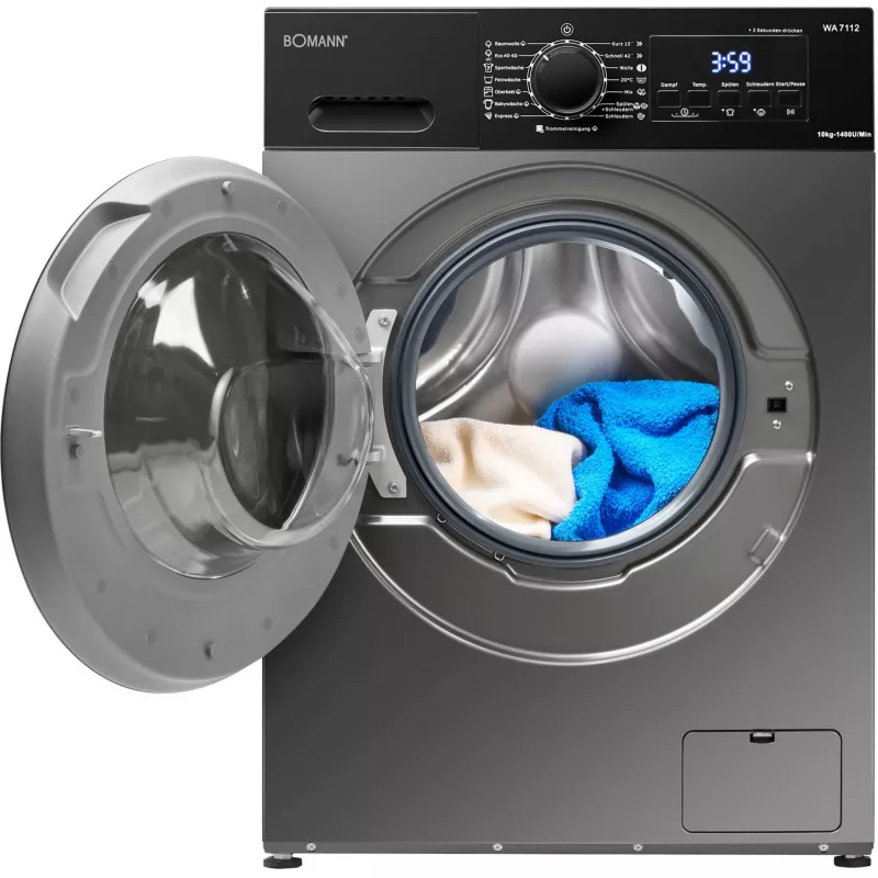BOMANN WA 7112 Titan piastra per waffle, Titan/Nero