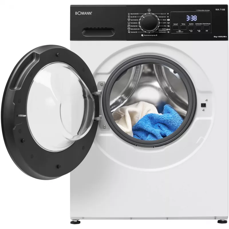 BOMANN WA 7188 Piastra per waffle, bianco/nero