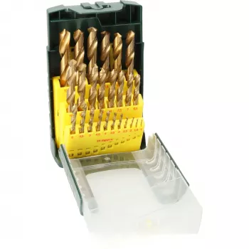 Bosch 2607017154 set punte elicoidali HSS 25 pezzi rivestite TiN gambo cilindrico