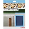 Bosch Accessories 2609256C43 Set di carta abrasiva manuale, grana 40/80/120, 230 x 280 mm, 1 set