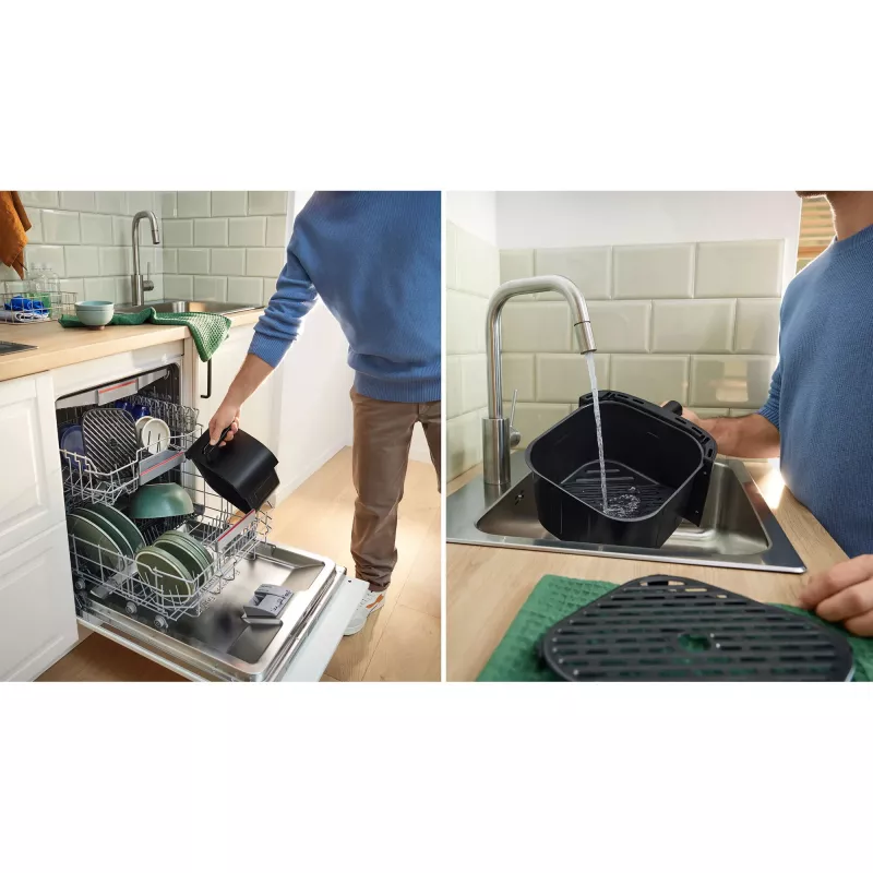 BOSCH friggitrice ad aria MAF462B0 Series 4 (nero, 2050 W, cestello 6,1 L)