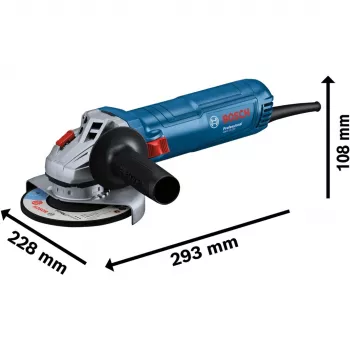 Bosch smerigliatrice angolare GWS 12-125 Professional + disco diamantato blu 1.200 W (06013A6102)