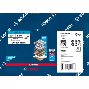 Bosch Expert HD SCM N477 disco per surface conditioning, 125 mm, extra coarse, per acciaio inox, metallo non ferroso, lamiera d'acciaio, vernice su legno