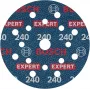 Bosch Expert M480 disco abrasivo in rete 150 mm P120 confezione da 50 con attacco velcro multi-foro per levigatrici orbitali 2608902449