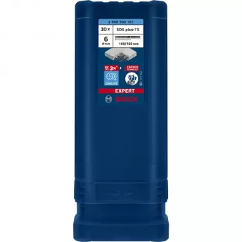 BOSCH EXPERT SDS plus-7X punta per martello 6mm 100mm lunghezza di lavoro set da 30 pezzi