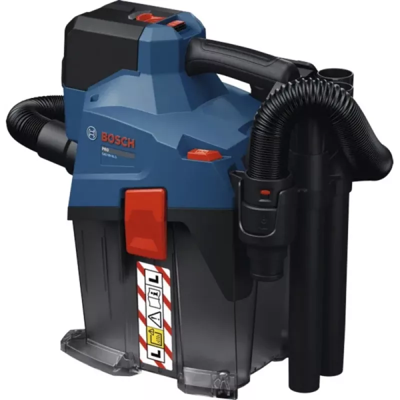 BOSCH GAS 18V-6LS Aspirapolvere a batteria per solidi (blu/nero, senza batteria)