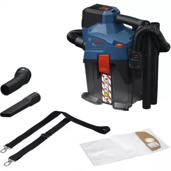 BOSCH GAS 18V-6LS Aspirapolvere a batteria per solidi (blu/nero, senza batteria)