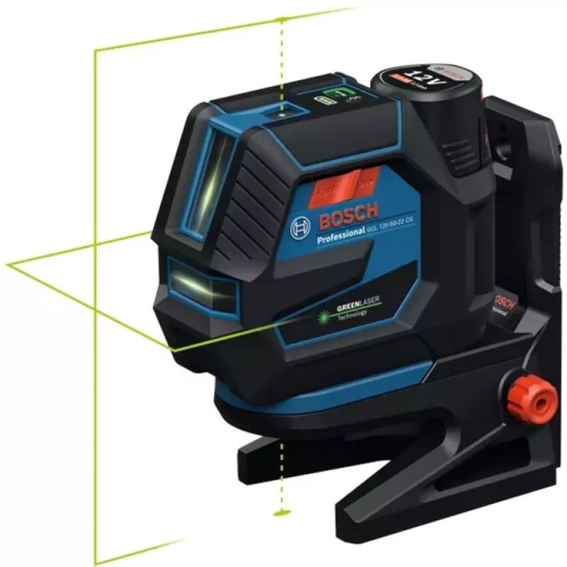 Bosch GCL 12V-50-22 CG Professional set laser combinato con supporto RM 20, treppiede BT 150, batteria 2,0Ah, caricabatterie e L-BOXX 0601066S01
