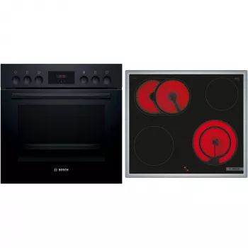 Bosch HND211LB2 set forno da incasso e piano cottura a induzione nero (HEF113BB0 + NKN645GA2E)
